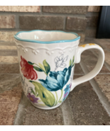 Pioneer Woman Mug 18 oz &quot;Blooming Bouquet&quot; Floral Colorful Stoneware Cou... - $19.79