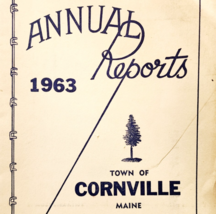 1963 Cornville Maine Annual Reports Antique PB Booklet Municipal Officer... - $24.99
