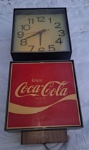 Vintage ENJOY COCA COLA Hanging Wall Clock Bar Sign Man Cave Model G017 - £103.14 GBP