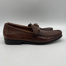 Saks Fifth Avenue Donatello Mens Brown Leather Slip On Loafer Size 9.5 M - £35.03 GBP
