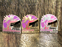 2005-07 Charisma Floats Fiesta Bowl Parade Lapel Pins Lot of 3 - $12.86