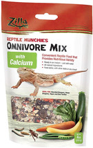 [Pack of 4] Zilla Reptile Munchies Omnivore Mix with Calcium 4 oz - £53.06 GBP