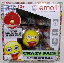 Emoji Crazy Face Flying UFO ball By World Tech Toys Brand New - $13.29