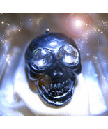 HAUNTED ANTIQUE SKULL NECKLACE SHDAOW PROTECTION RAVEN BROTHERHOOD MAGICK  - $788.77