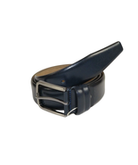 Mens Navy Blue Genuine Leather Belt PIERO ROSSI Turkey Soft Full Grain #... - $24.50