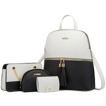 Fenong female fashion backpack girl cool black white backpack ladies backpack se - £141.54 GBP