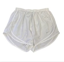 Nike Dri-Fit Athletic Running Womens Shorts Medium White Lined Inside Po... - £12.71 GBP