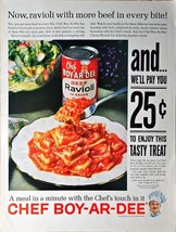 Chef Boy Ar Dee Ravioli Beef Dinner tasty treat-1962 Vintage Print Ad - €8,56 EUR