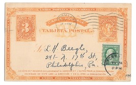 El Salvador 3c Postal Stationery Card Storm Lake IA Cancel 1c US Washington 1920 - $22.50