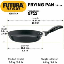 Hawkins Futura Nonstick Frying Pan 1 Lt Dia 22cm 3.75mm thick  FREE SHIP - £93.08 GBP