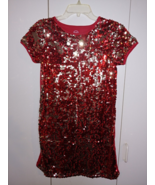 WONDER NATION GIRL&#39;S RED SS PULLOVER KNIT DRESS W/SEQUIN FRONT-XL(14/16)... - $12.84 CAD