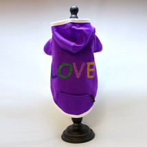 Alphadog Series Love glitter Hooded (Hoody) T-Shirt with pocket for your Dog or  - £10.00 GBP