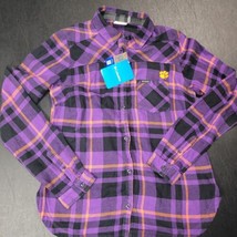 Clemson Tigers Columbia Women&#39;s Purple XS Plaid Long Sleeve NEW NWT Embroidered  - £16.07 GBP