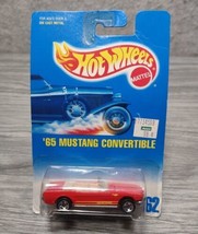 1991 Hot Wheels Vintage &#39;65 Ford Mustang Convertible Vintage 5 Spoke Blue Card - £8.46 GBP