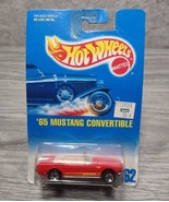 1991 Hot Wheels Vintage &#39;65 Ford Mustang Convertible Vintage 5 Spoke Blu... - £8.46 GBP