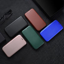 For Lg Velvet 5G/4G Carbon Fibre Leather Wallet Flip Magnetic Back Case - £36.96 GBP