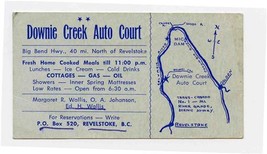 Downie Creek Auto Court Card Big Bend Highway 40 Miles N of Revelstoke B... - £9.34 GBP