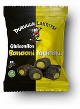 10 x 150g Porvoon Lakritsi Glutenfree licorice with banana flavored filling - £47.46 GBP