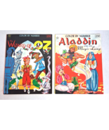 Twinkle Books 1962 Wizard of Oz &amp; Aladdin Color by Number Coloring Books... - $41.75 CAD