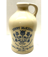 Vintage Henry McKenna Bourbon Whiskey Stoneware HALF GALLON JUG - $19.80