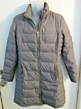 New Women&#39;s Michael Kors Winter Coat Gray Puff Size Medium - $74.25