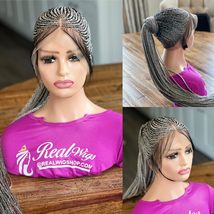 Real Wigs Braided cornrow handmade wig. Length is 36inches long. Made on a full  - £165.32 GBP