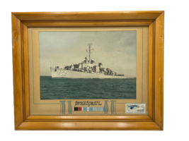 Vintage USN US Navy USS Cunningham 752 Battleship Islands Bombarded Photo - $302.90