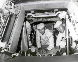 Apollo 11 crew Armstrong Aldrin and Collins inside Command Module Photo Print - £6.88 GBP