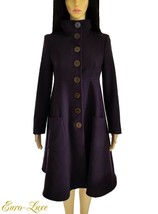 RARE 1990&#39;s SALVATORE FERRAGAMO ROYAL PLUM PRINCIPESSA DRESS COAT FR 38/... - $851.82 CAD