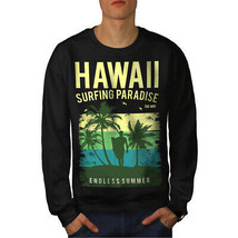 Wellcoda Hawaii Surf Paradise Mens Sweatshirt, Summer Casual Pullover Jumper - £24.12 GBP+