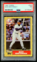1987 Topps #500 Don Mattingly New York Yankees PSA 7 NM Near Mint *New P... - $10.19