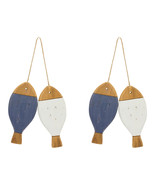 Fir Wood Fish Ornament (Set of 2) - $950.93 MXN