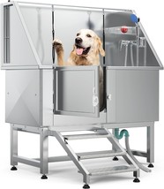 50 Professional Stainless Steel 304 Dog Bathing Station Dog Grooming Tub... - £662.58 GBP