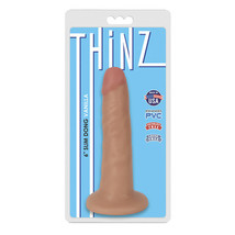 Curve Toys Thinz 6 in. Slim Dildo with Suction Cup Beige - £21.07 GBP