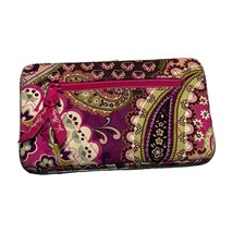Vera Bradley Quilted Wallet Women&#39;s Multicolor Berry Paisley Pushlock Wr... - $19.34