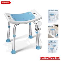 Adjustable Bath Chair with Bath Sponge - 400 lbs Capacity, Ideal for Sen... - $74.20