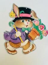 Easter Decoration Vtg Antique Bunny Rabbit anthropomorphic 14X13 Eureka magician - £23.70 GBP