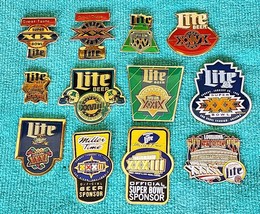 Super Bowl - Nfl - Miller Lite Beer Pins - 12 Pin Set - Nfl Football - Rare!!! - £158.23 GBP