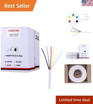 22-6 1000 Ft 22 AWG 6 Conductors Alarm Security Wire 22/6 22-6 Security ... - $245.90