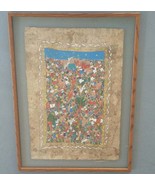 Original, Professionally Framed Vintage Mexican Amate Bark Art Painting ... - $478.45 CAD