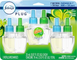 Febreze Odor-Fighting Fade Defy PLUG Air Freshener Refill, Gain Original Scent,  - £27.96 GBP