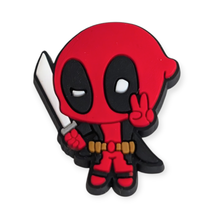 Marvel Rubber Shoe Button Charm: Deadpool with Sword - $4.90