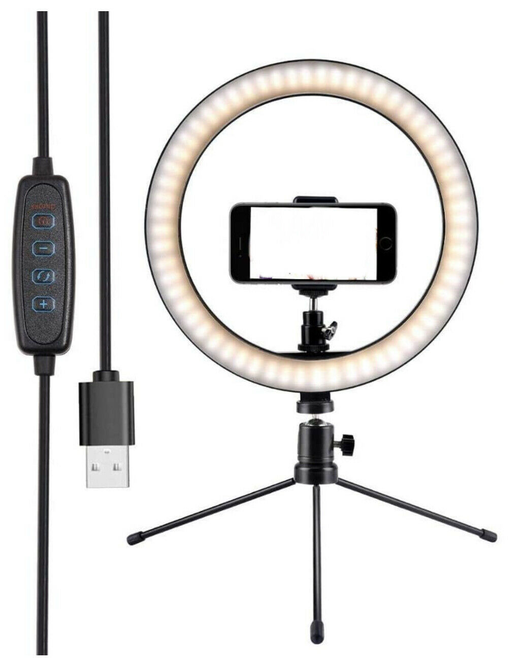 Primary image for 10" Makeup Fill Light LED Ring w/Tripod Stand Phone Holder Remote Kit For Stream