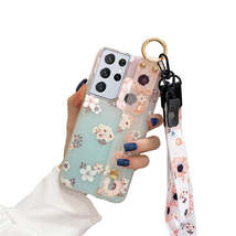 Anymob Samsung White Cherry Blossom Soft Silicone Case Flowers Neck Lanyard  - £23.10 GBP