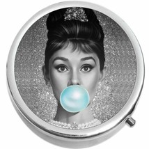 Audrey Hepburn Bubble  Medicine Vitamin Pill Box - £9.31 GBP