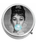 Audrey Hepburn Bubble  Medicine Vitamin Pill Box - $15.86 CAD