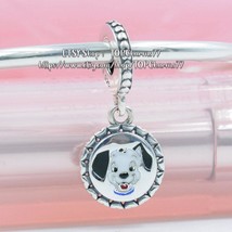 925 Sterling Silver Disney 101 Dalmatians Dog Mom Dangle Charm With Enamel  - £14.27 GBP
