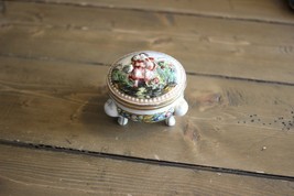 Antique Capodimonte Porcelain Trinket Jar  - £9.28 GBP