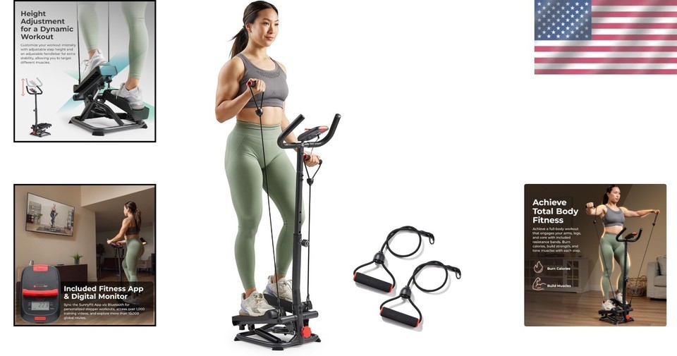Adjustable Hydraulic Smart Stepper with Non-Slip Pedals - Maximum 330 LB Support Item image 2