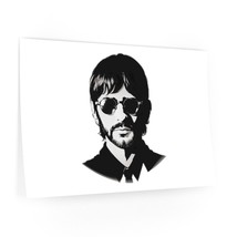 Stunning Ringo Starr Wall Decal: Black and White Beatles Drummer Illustr... - $31.93+